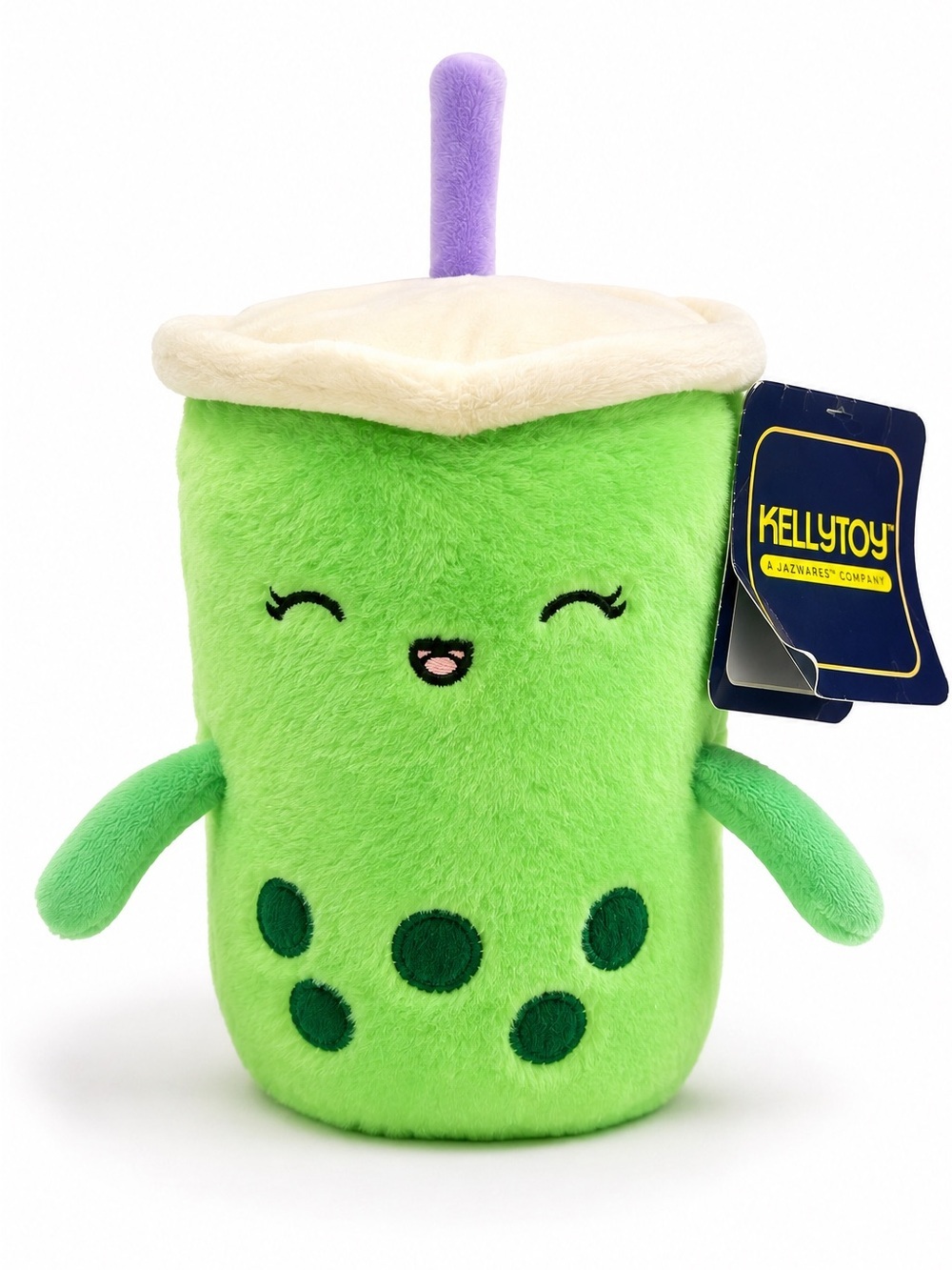 Kellytoy Green Bubble Tea Boba Plush 8” NWT Kawaii Stuffed Animal Jazwares